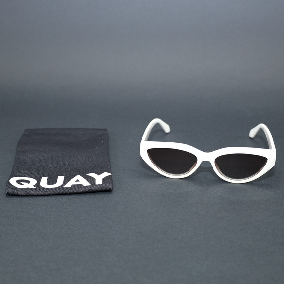 Quay Australia NARROW DOWN Cat Eye Sunglasses - Bone / Brown Polarized - NWT - Picture 12 of 12